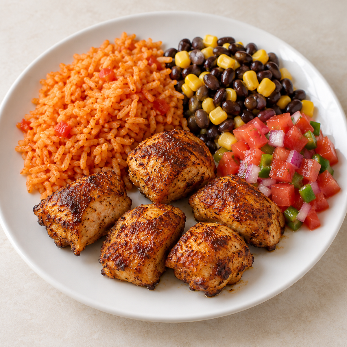 Taco Chicken plated meal