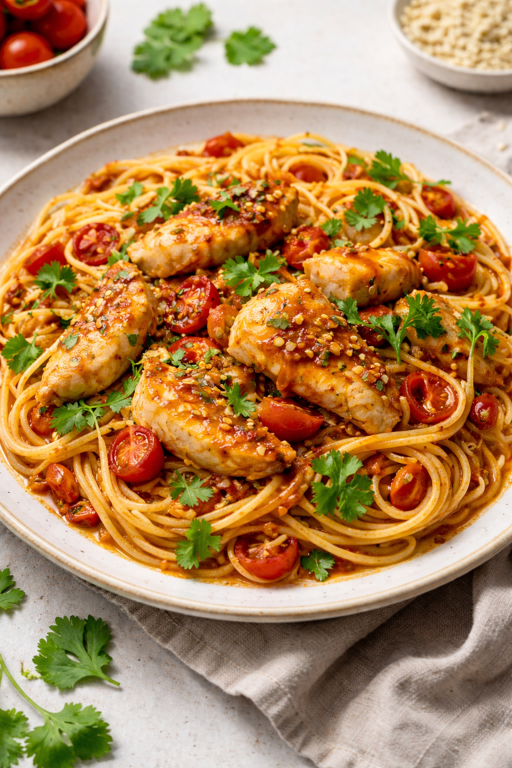 Chilli “Crab” Pasta (Tilapia)