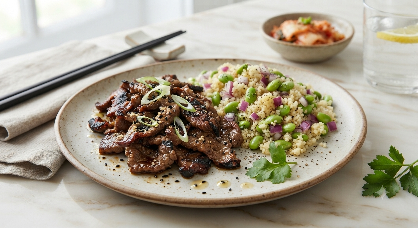 Bulgogi Beef - Couscous & Edamame Onions