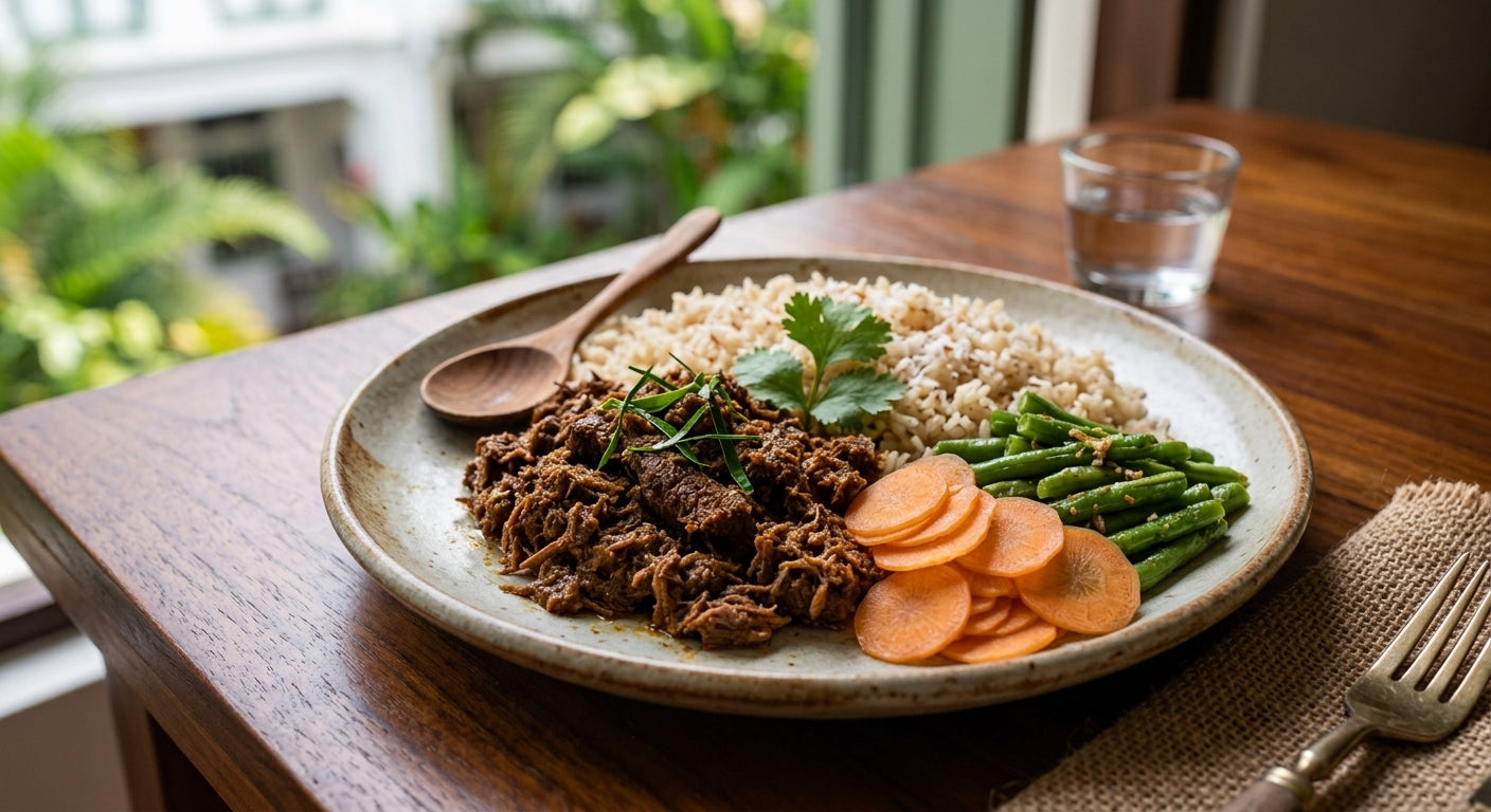 Beef Rendang - Brown Rice & Long Beans Carrot