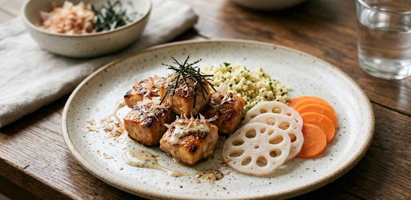 Bonito Yogurt Nori Chicken - Couscous & Lotus Root Carrot