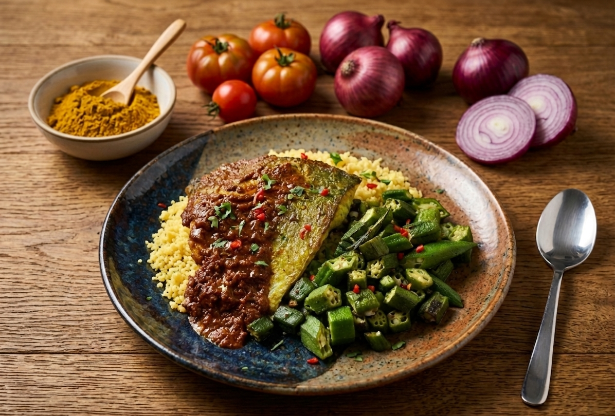 Curry Royale Seabass - Couscous & Lady Finger