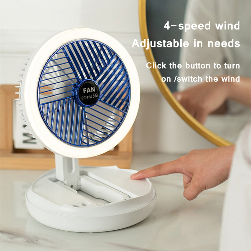 FanFusion - Wireless Rotating Foldable Table/Wall/Ceiling Fan+Light