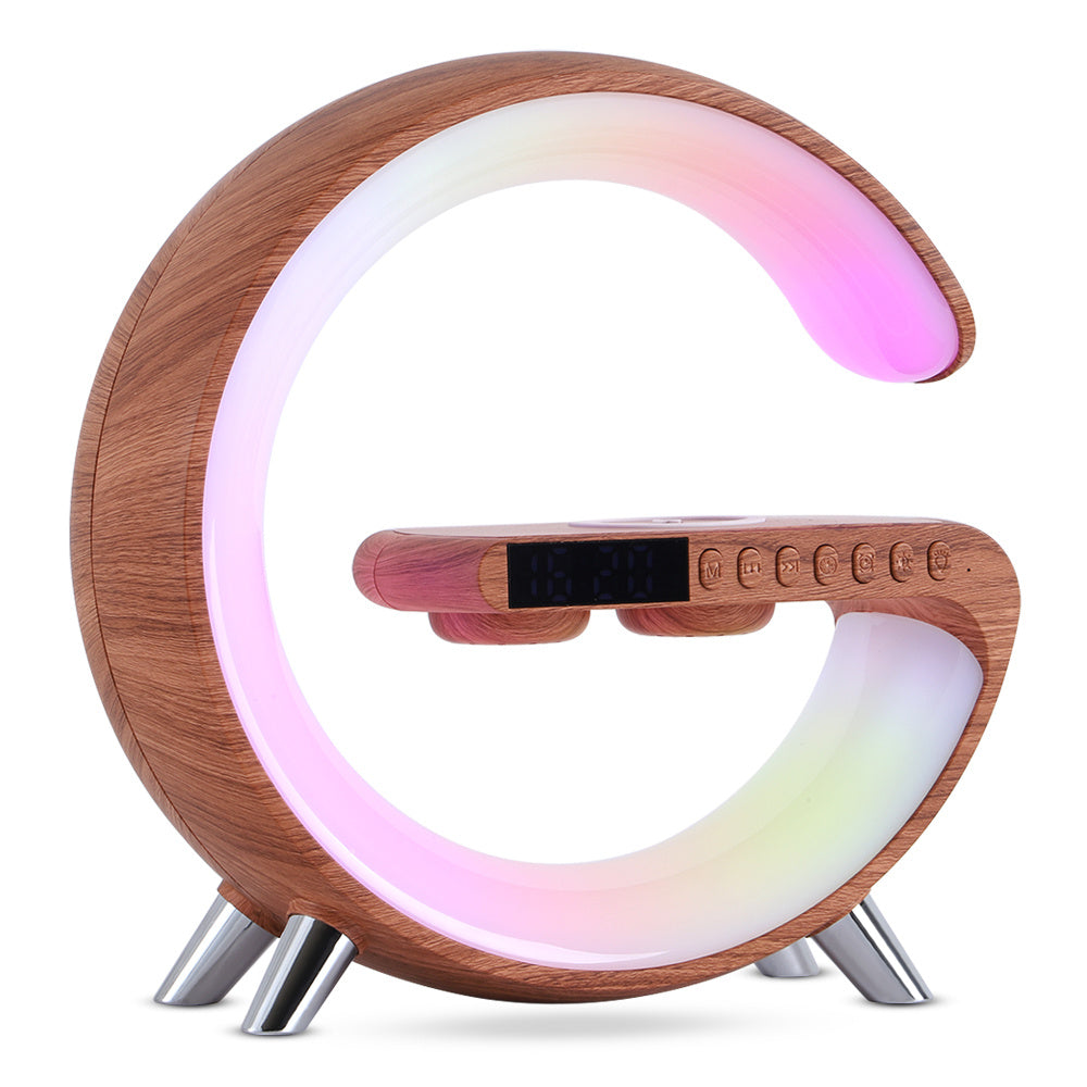 AuraCharge - Intelligent G-Shaped LED Lamp Bluetooth Speaker & Wireless Charger