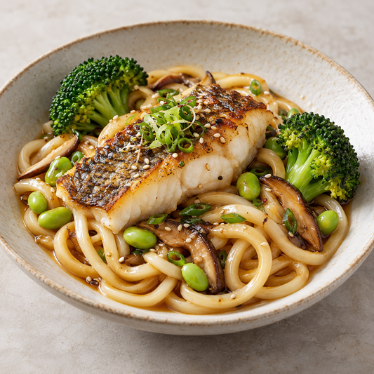 Ponzu Barramundi Udon - Broccoli & Edamame
