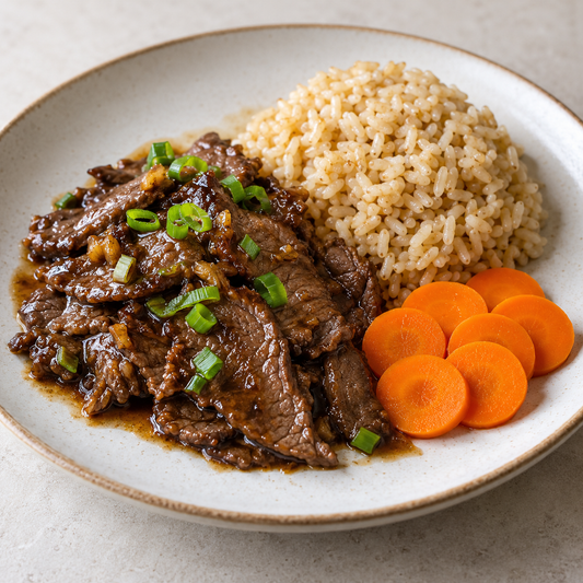 Cantonese Braised Beef - Brown Rice, Carrot