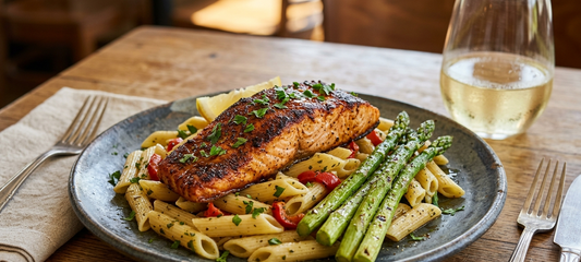 Smoky Cajun Salmon - Penne & Asparagus