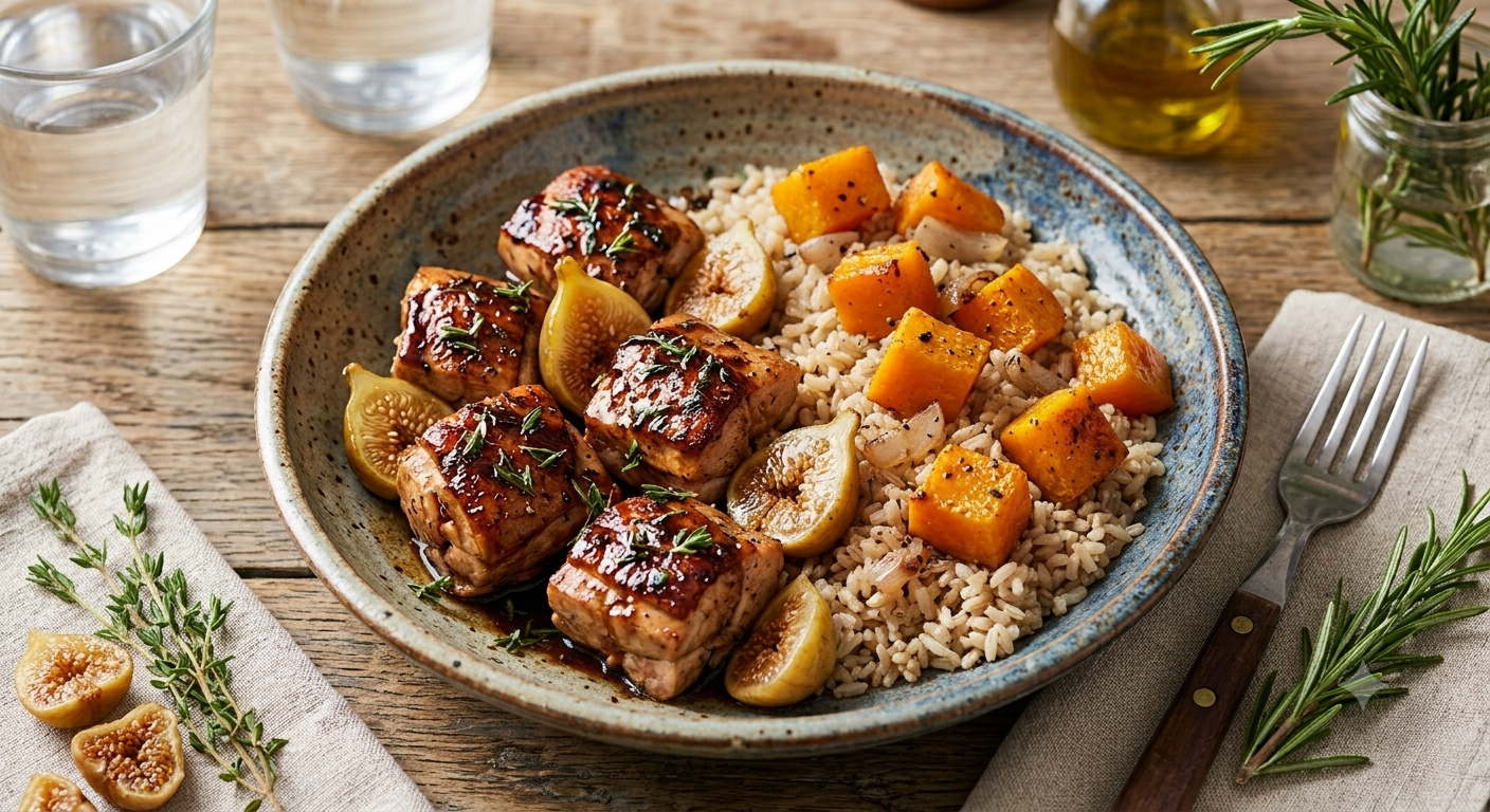 Balsamic Fig & Thyme Chicken - Brown Rice & Pumpkin