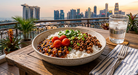 Beef Taco Bowl - Rice & Black Bean Corn