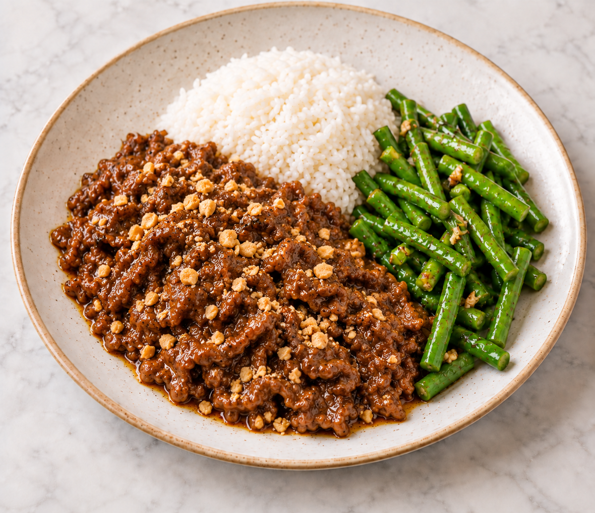 Peanut Braised Beef - Jasmine Rice, Long Beans
