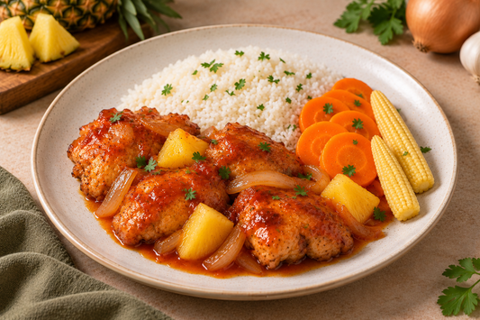 Sweet & Sour Chicken - Jasmine Rice, Carrot & Baby Corn