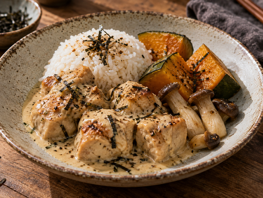Yogurt Nori Chicken - Jasmine Rice, Pumpkin & King Oyster Mushroom