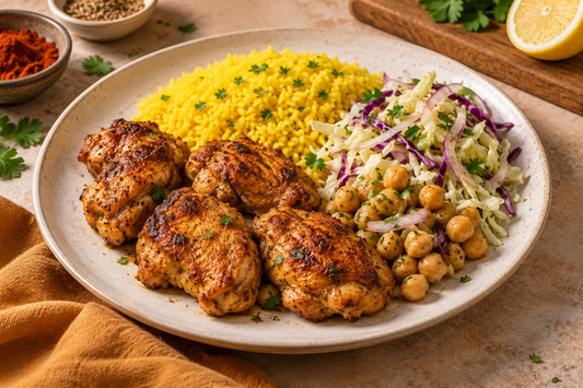 Shawarma Chicken - Turmeric Rice, Cabbage & Chickpeas